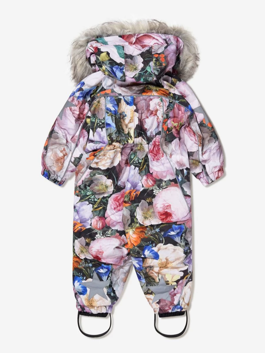 Molo Girls Floral Print Winter Snowsuit - Warm Cozy Outerwear for Baby & Toddler