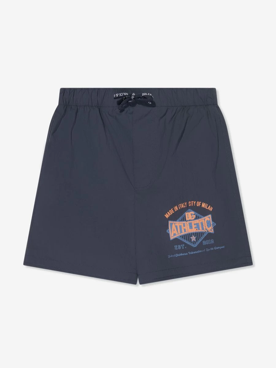 Dolce & Gabbana Kids Teen Boys Navy Swim Shorts for Swimming & Beach