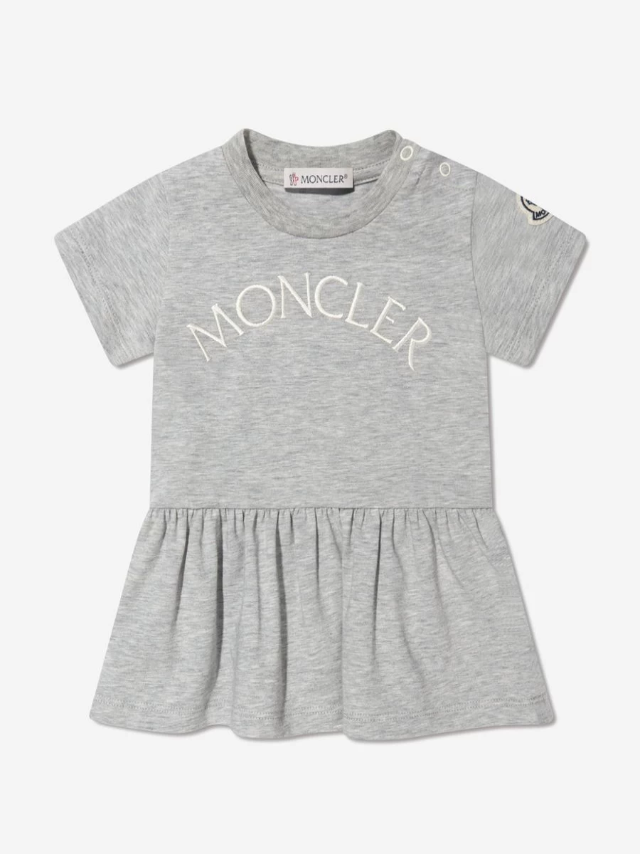 Moncler Enfant Baby Girls Grey Logo Dress