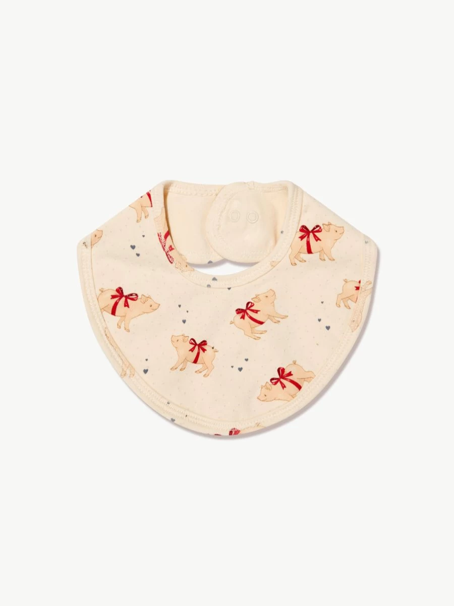 Konges Slojd Organic Cotton Baby Bibs - 2 Pack Bambi Design | Soft & Eco-Friendly