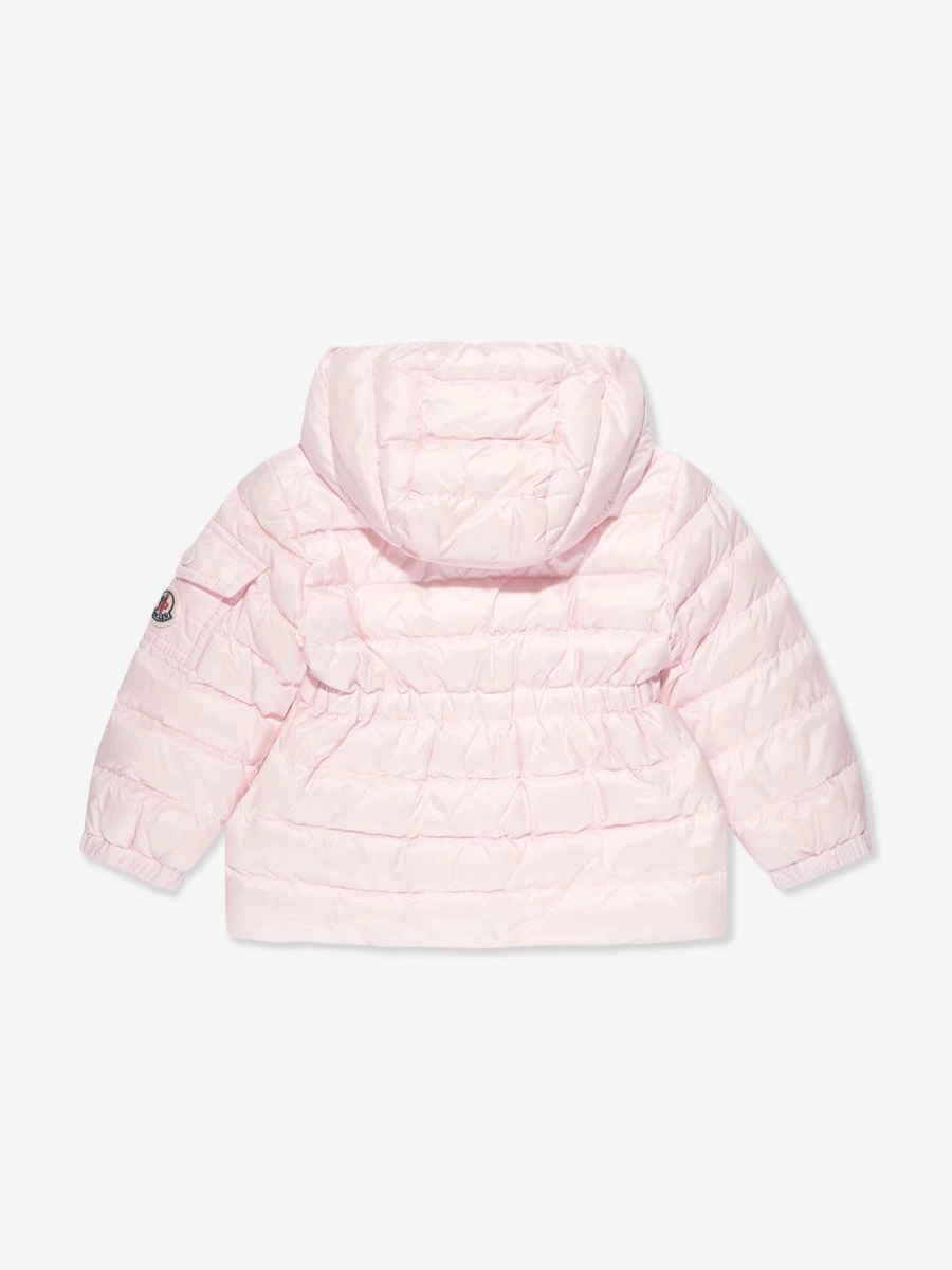 Moncler Enfant Baby Girls Pink Down Padded Jacket - Warm Winter Coat for Toddlers