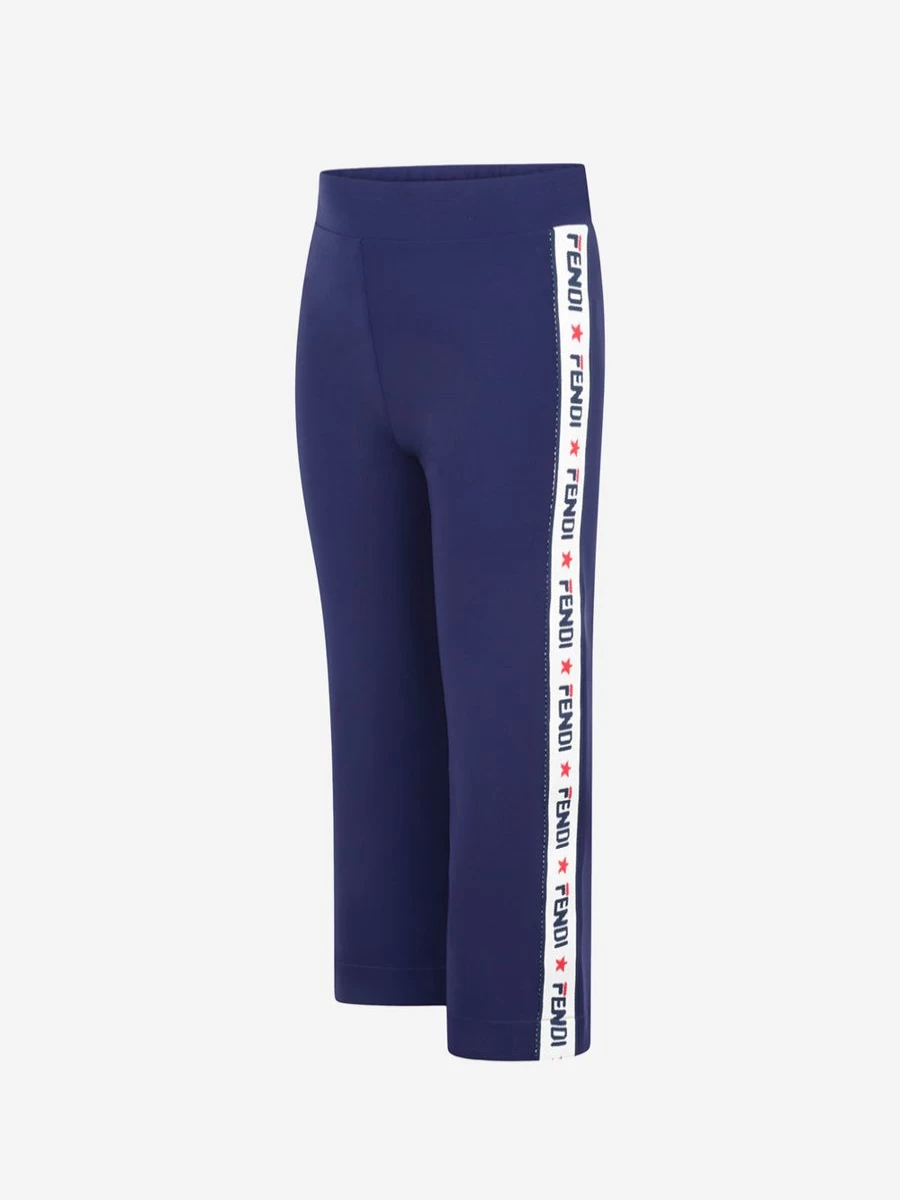 Fendi Kids Boys Mania Logo Trim Trousers - Stylish & Comfortable Pants for Boys