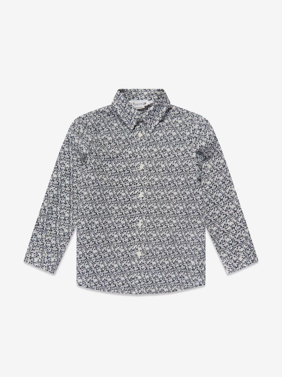 Bonpoint Boys Blue Daho Shirt - Premium Cotton Casual Wear