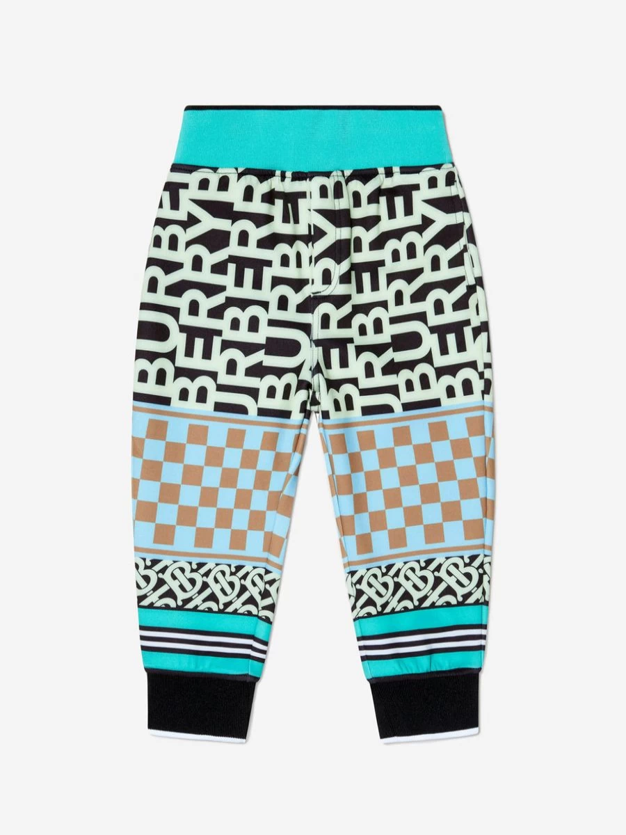 Burberry Kids Boys Monogram Print Jersey Jogger Pants Casual Comfortable