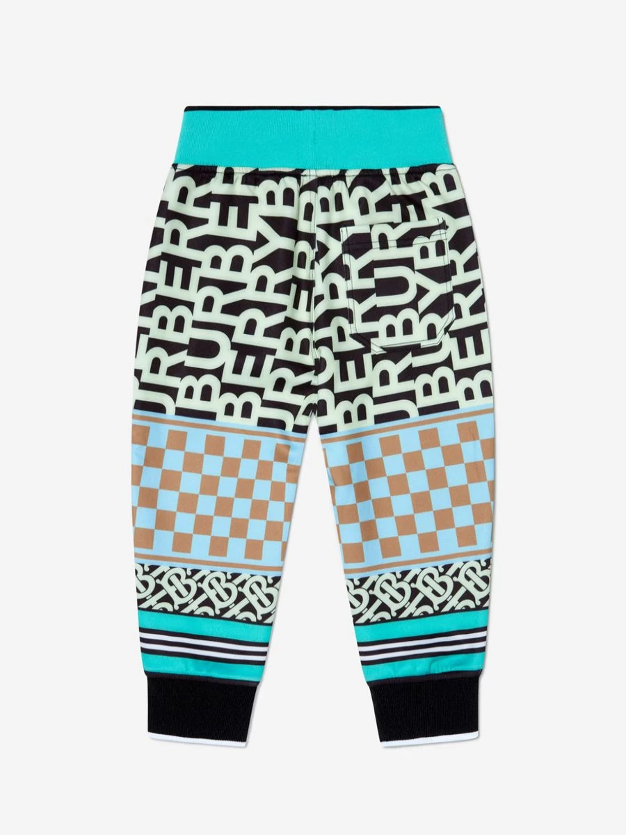 Burberry Kids Boys Monogram Print Jersey Jogger Pants Casual Comfortable
