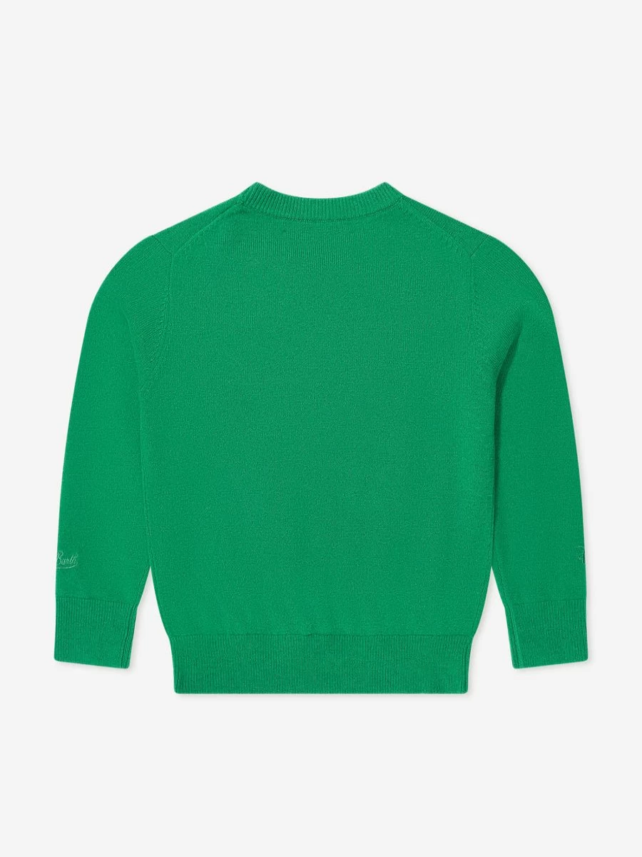 MC2 Saint Barth Boys Mickey & Minnie Christmas Sweatshirt - Green Holiday Pullover