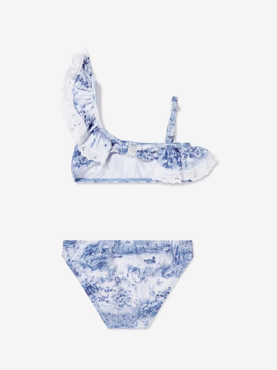 "Selini Action Blue Toile De Jouy Bikini for Girls – Stylish Swimwear"