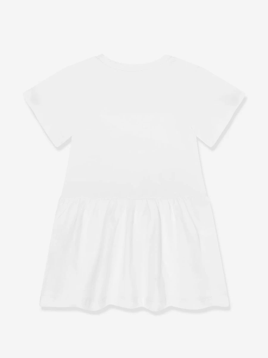 Moschino Kids Baby Girls White Logo Jersey Dress