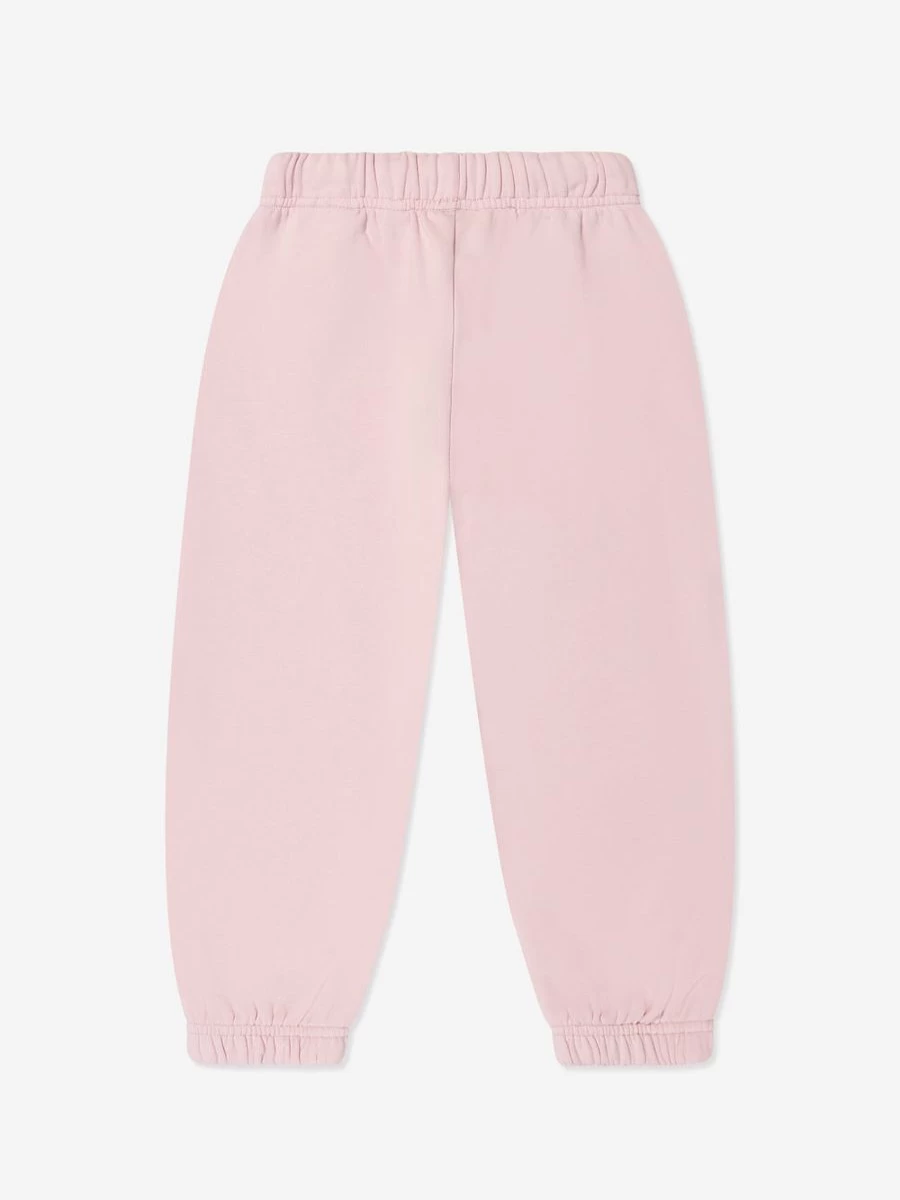 Palm Angels Teen Girls Pink Smiley Face Brush Joggers Casual Pants