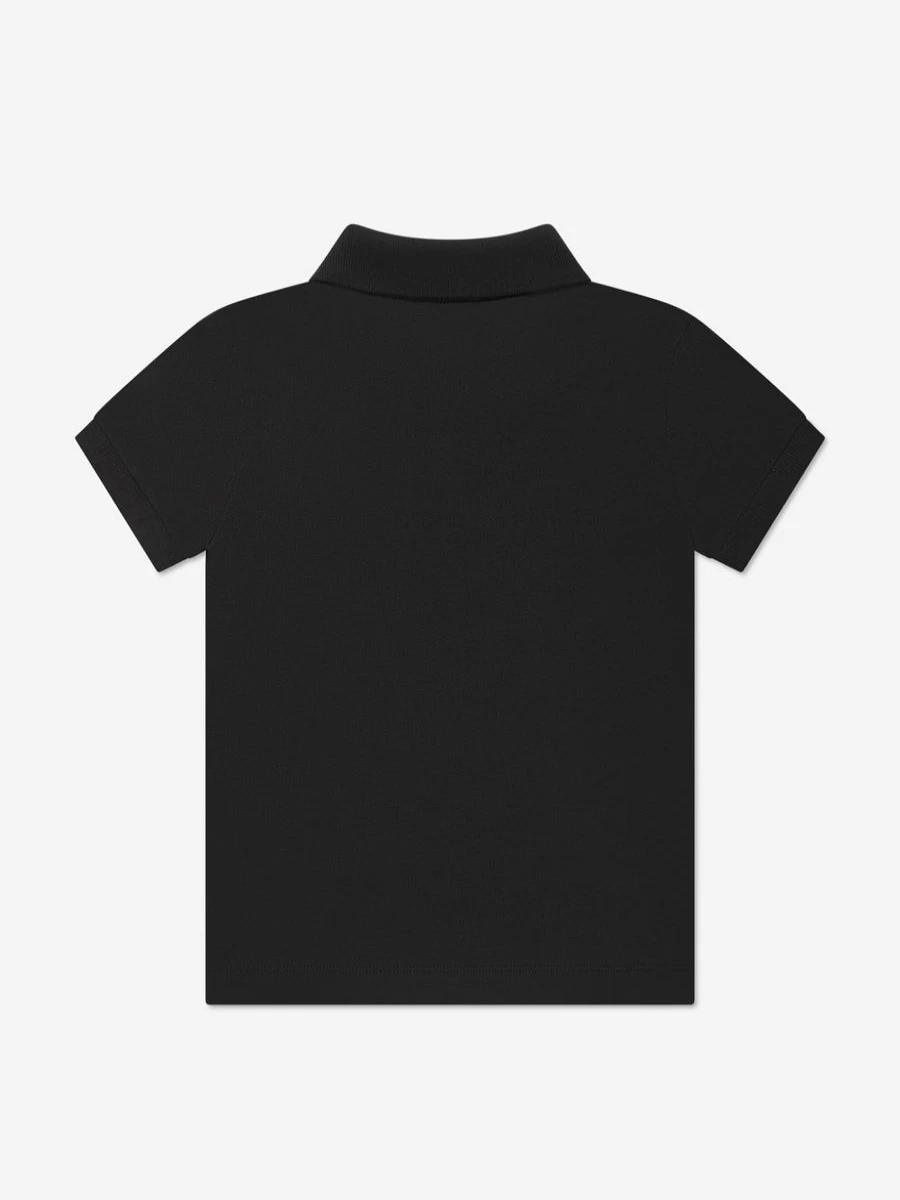 Moschino Kids Boys Black Teddy Bear Logo Polo Shirt