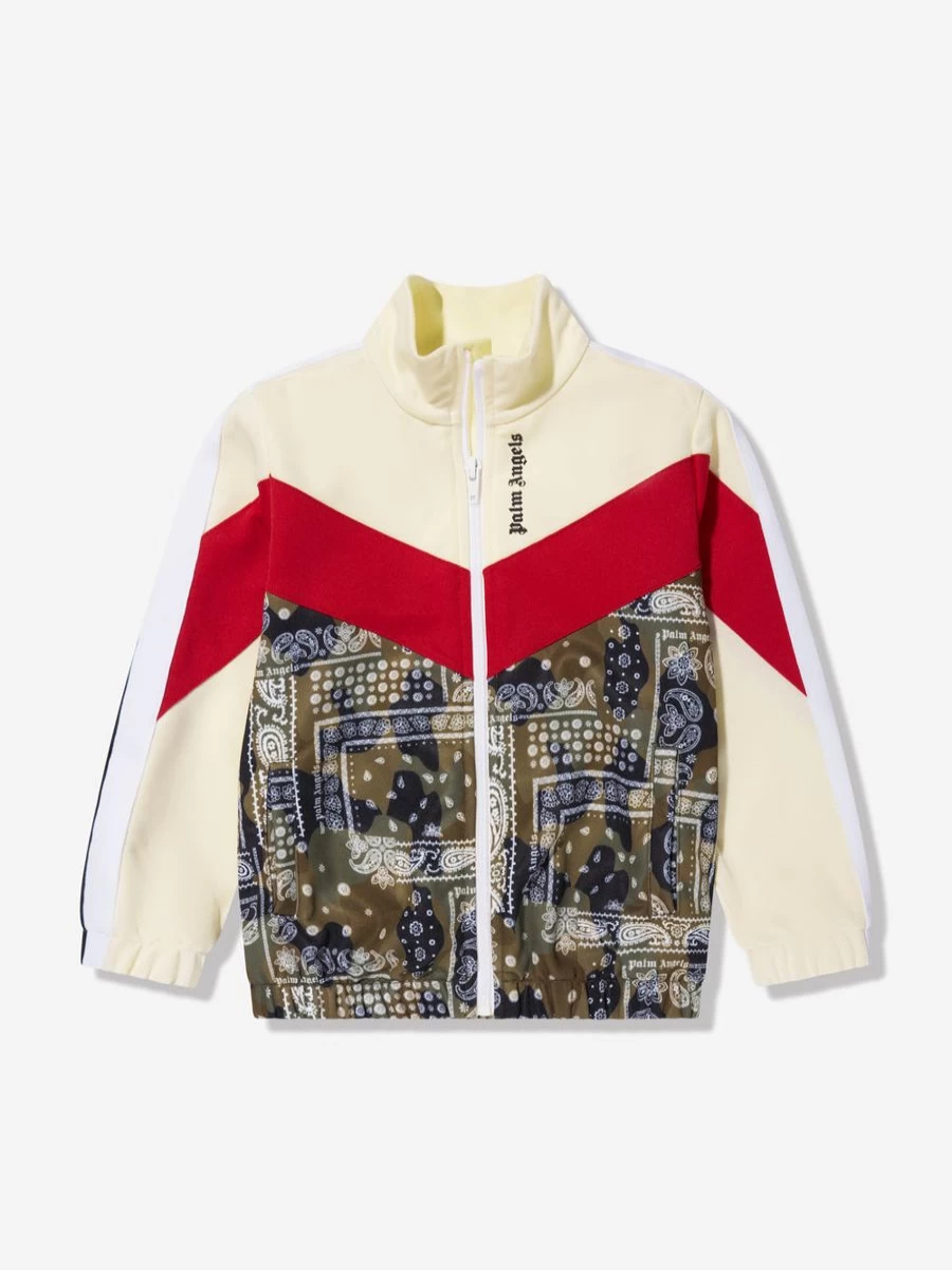 Palm Angels Boys White Colourblock Camo Track Jacket