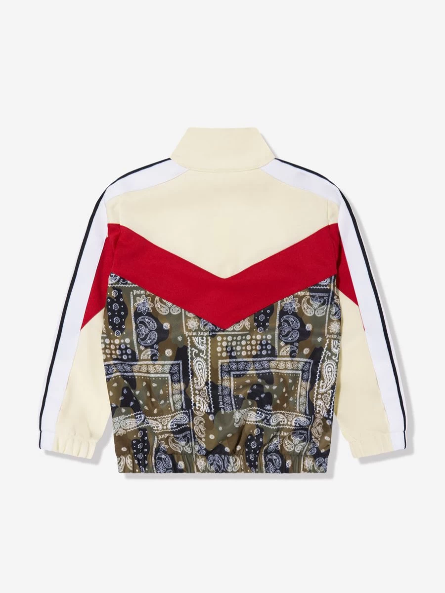 Palm Angels Boys White Colourblock Camo Track Jacket