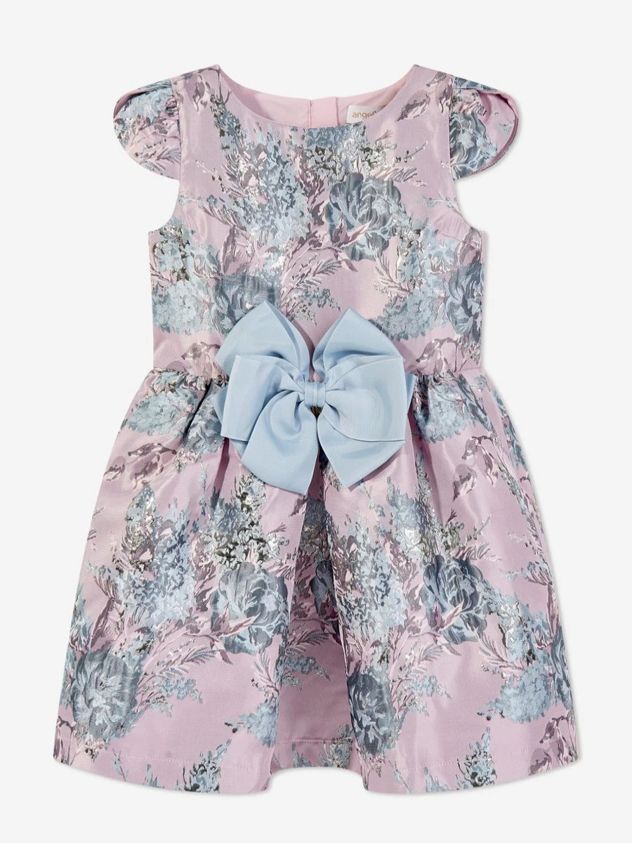 "Angels Face Teen Girls Desiree Pink Floral Jacquard Dress"
