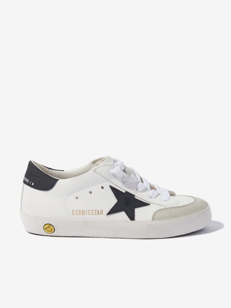 Golden Goose Kids Girls White Super Star Bio Based Leather Sneakers