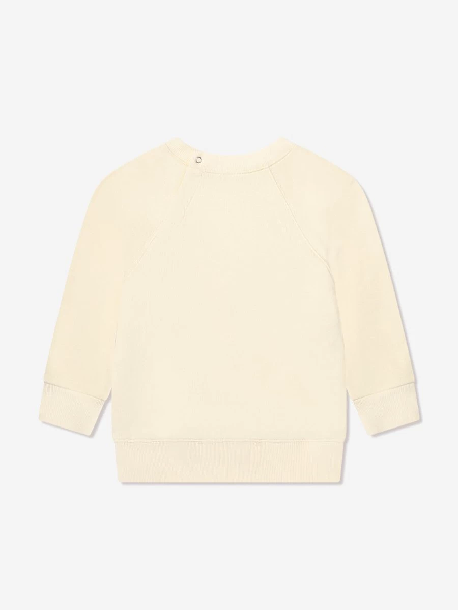 Gucci Kids Baby Cream Logo Print Sweatshirt - Soft Cotton Sweater for Infants
