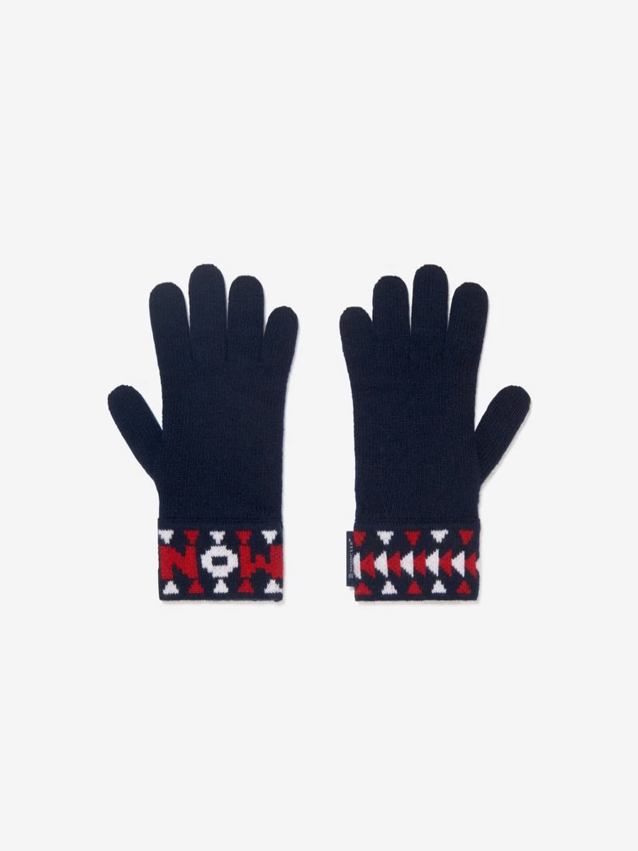 Moncler Enfant Boys' Wool Knitted Winter Gloves for Kids - Warm & Stylish