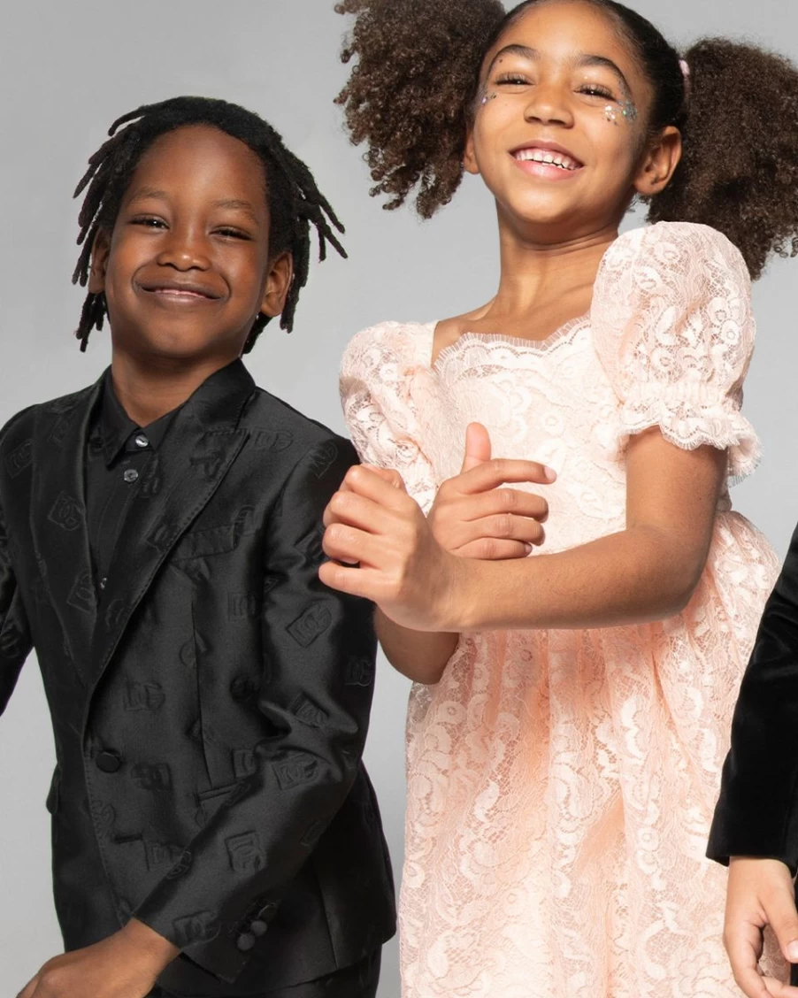Dolce & Gabbana Kids Boys Black Tuxedo Blazer for Formal Wear