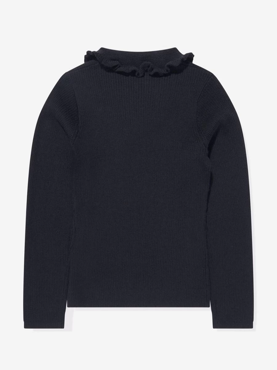 Bonpoint Girls Navy Wool Tiara Polo Jumper for Girls