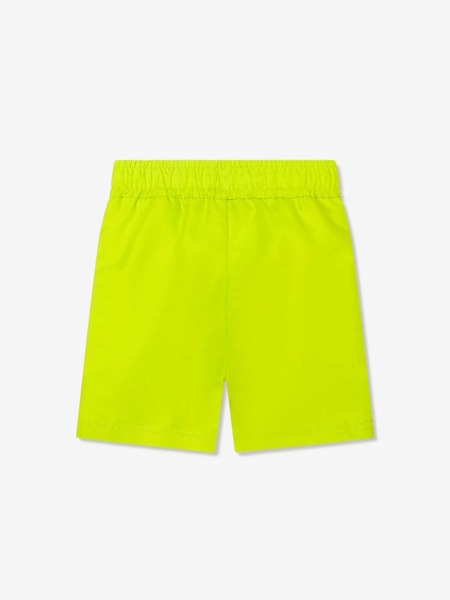 Karl Lagerfeld Teen Boys' Green Logo Swim Shorts for Summer