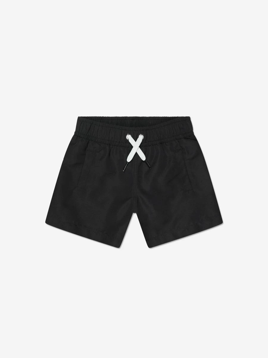 Givenchy Boys' Black Paint Effect Logo Swim Shorts for Kids