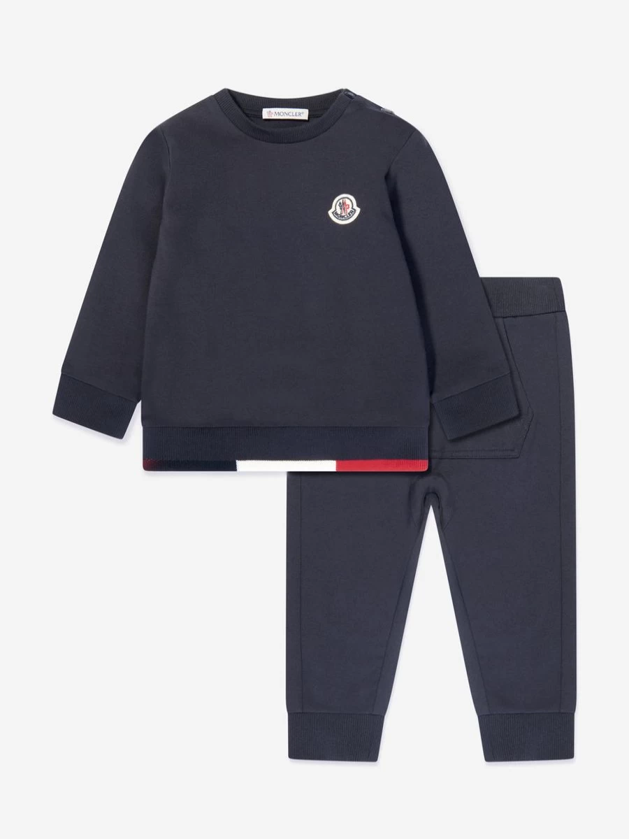 Moncler Enfant Baby Boys Navy Logo Tracksuit - Premium Cotton Comfort Outfit
