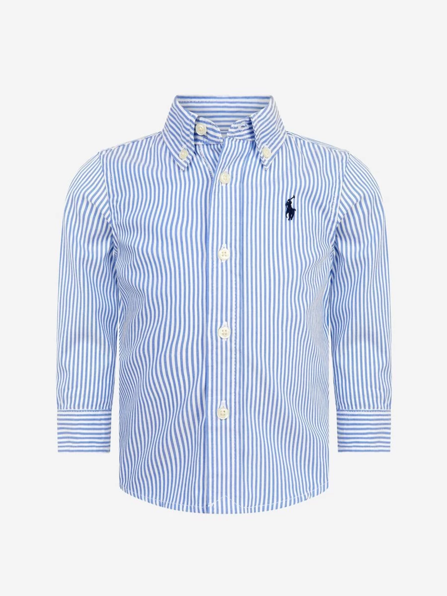 Ralph Lauren Boys' Slim Fit Striped Oxford Shirt - Classic Casual Style for Kids