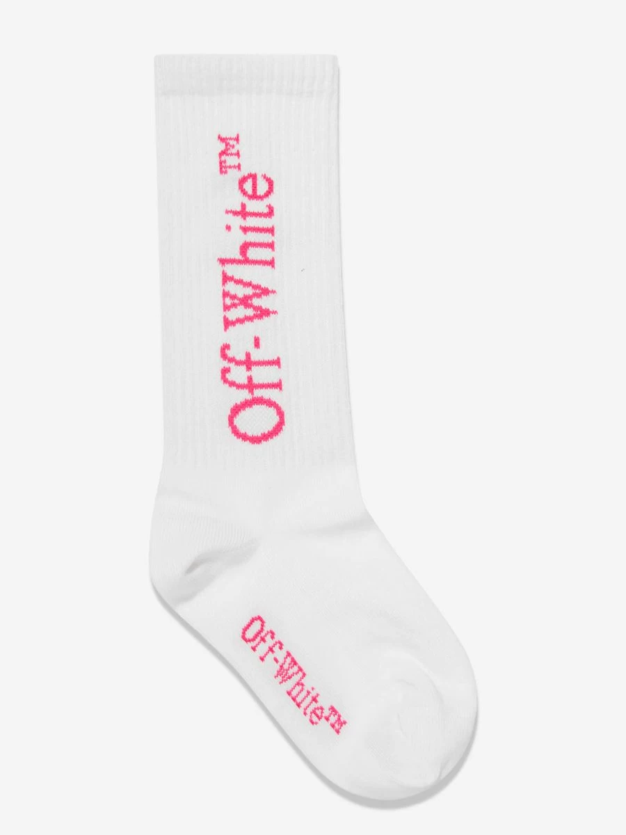 Off-White Girls Bookish Literary Socks White Reading-Themed Knee-Highs