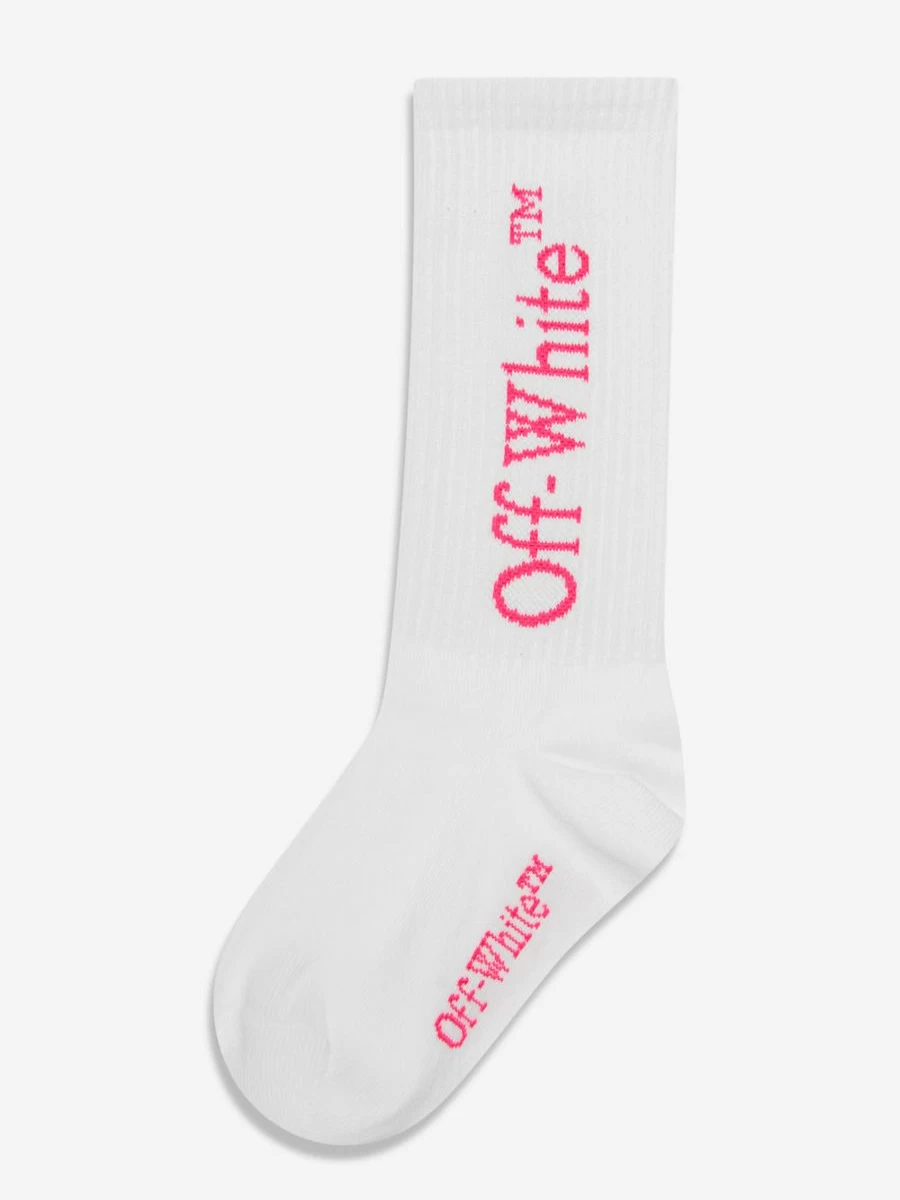 Off-White Girls Bookish Literary Socks White Reading-Themed Knee-Highs