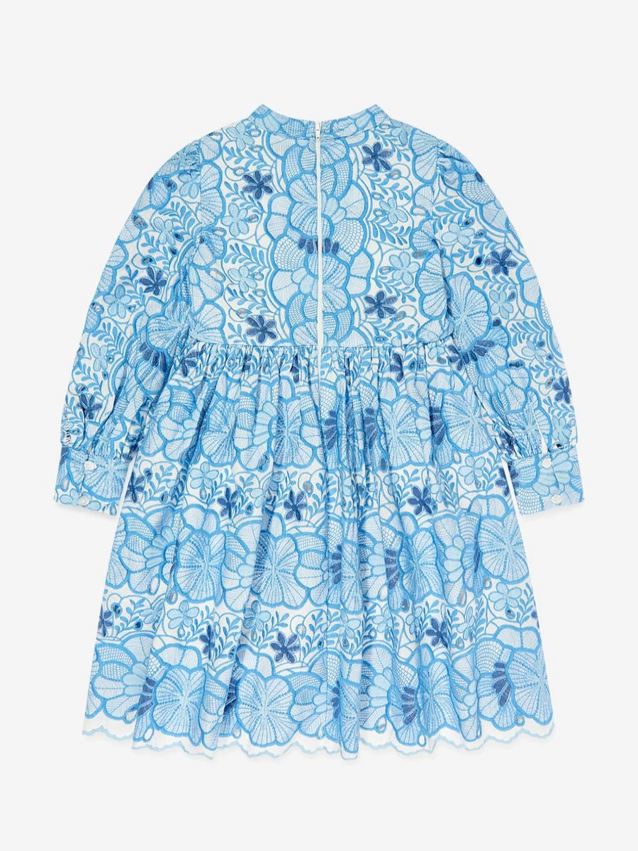 Marlo Teen Girls Evangeline Embroidered Floral Dress - Multicolored Party & Casual Wear