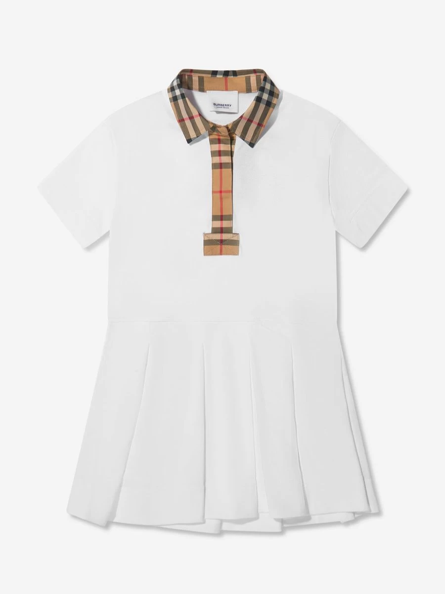 Burberry Kids Teen Girls Sigrid White Polo Dress - Classic Style & Comfort