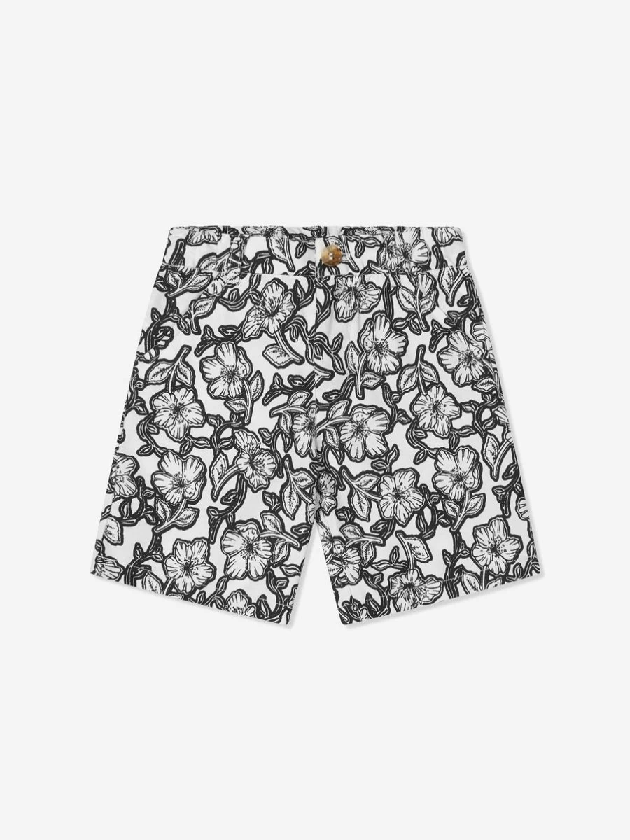 Bonpoint Boys' Black Floral Clovis Shorts for Baby & Toddler