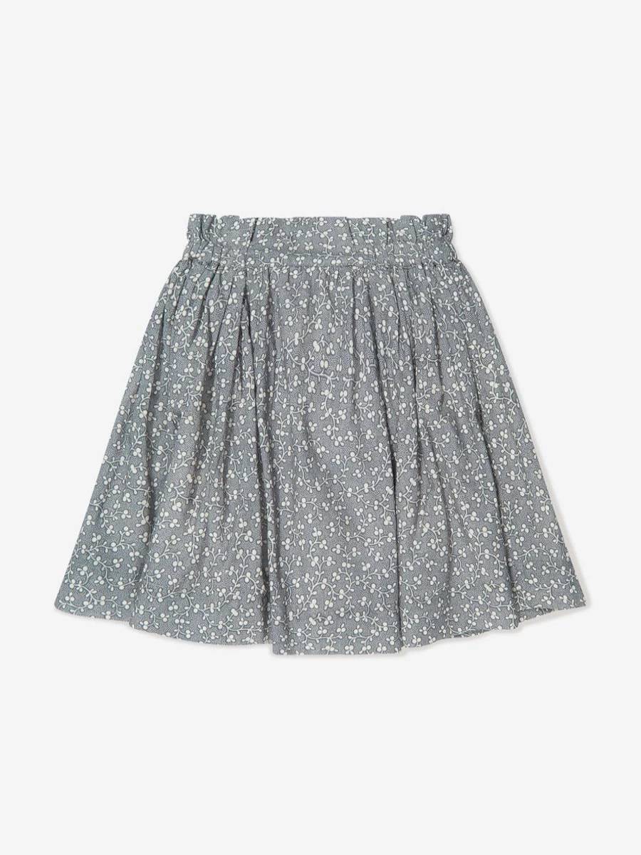Bonpoint Girls Amicie Blue Skirt | Classic Denim Skirt for Girls
