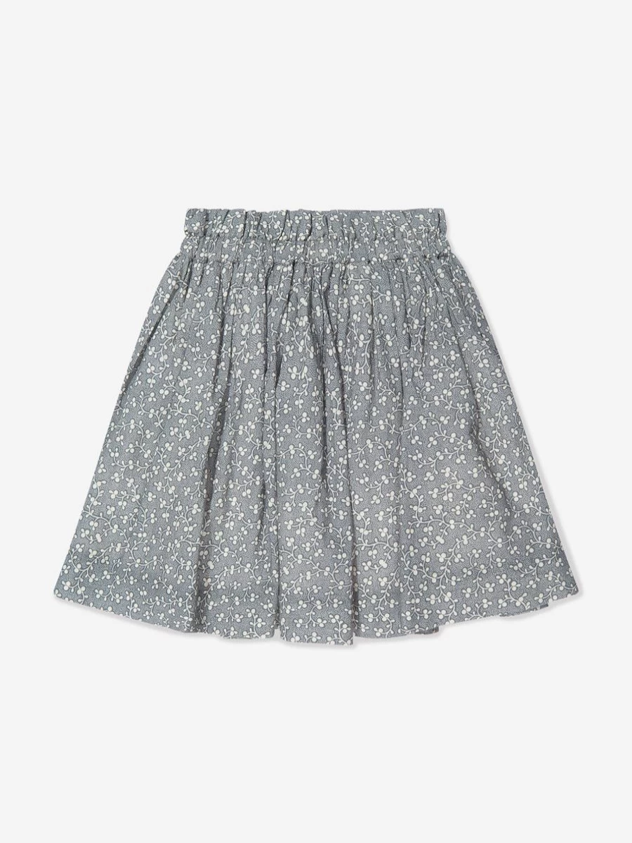 Bonpoint Girls Amicie Blue Skirt | Classic Denim Skirt for Girls
