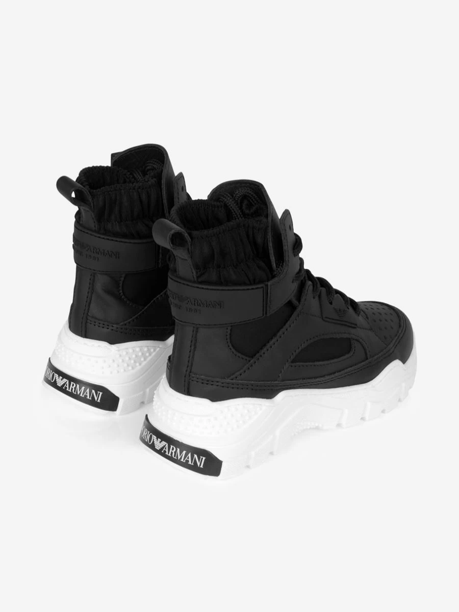 Emporio Armani Teen Boys High Top Sneakers | Stylish Athletic Shoes for Teens