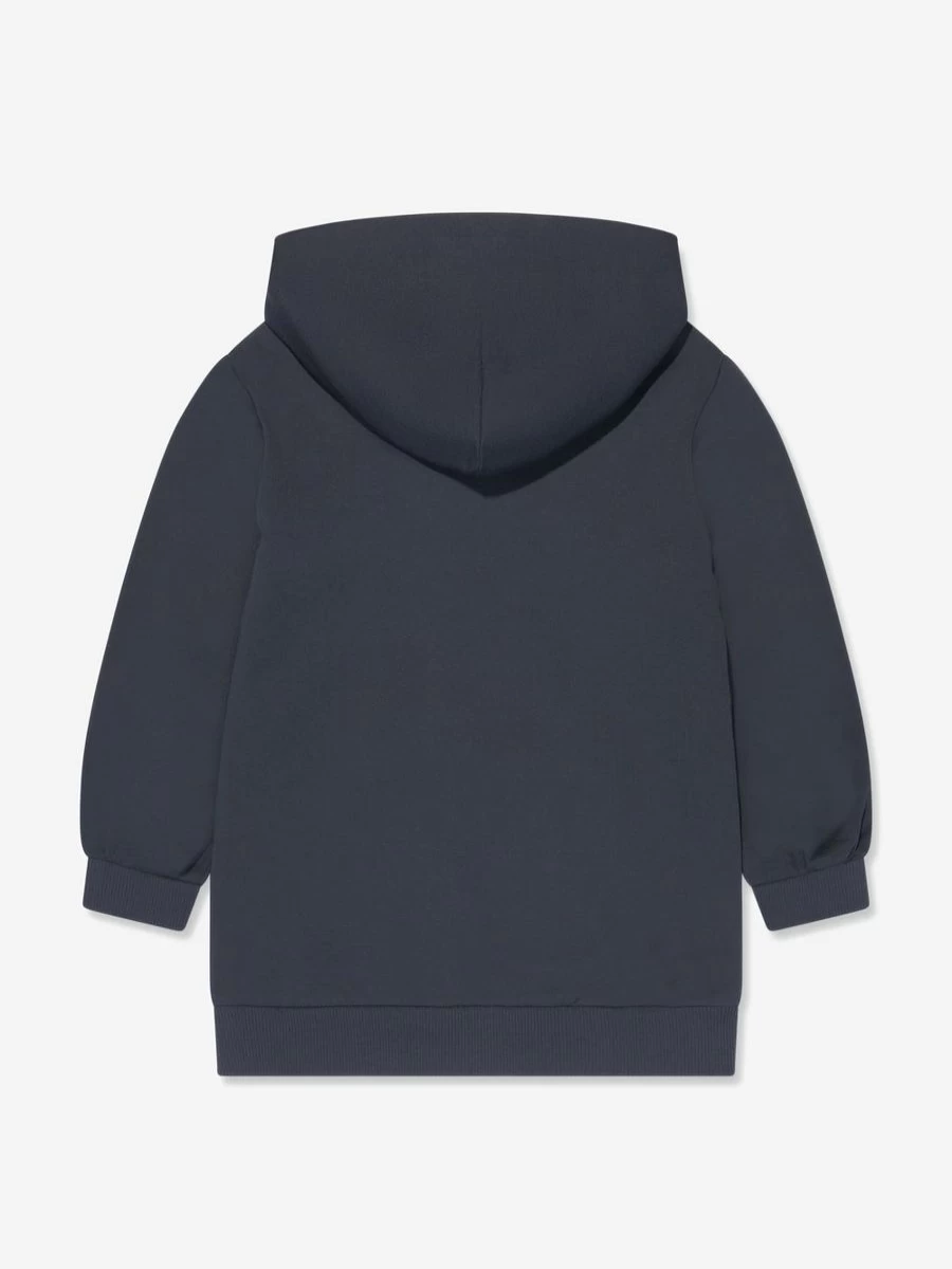 Dolce & Gabbana Kids Grey Hooded Sweater Dress for Girls
