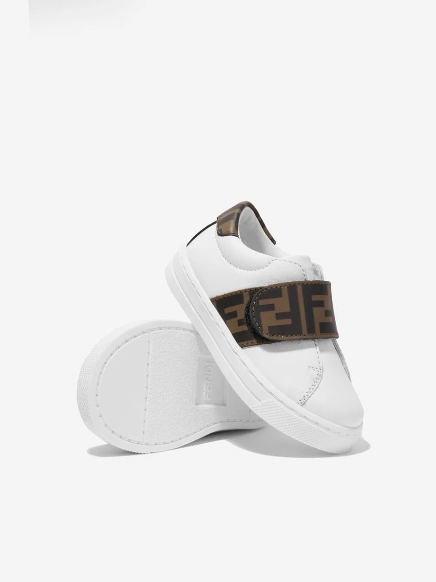 Fendi Kids Girls FF Logo Strap Sneakers for Women and Men Unisex Fashion Trainers