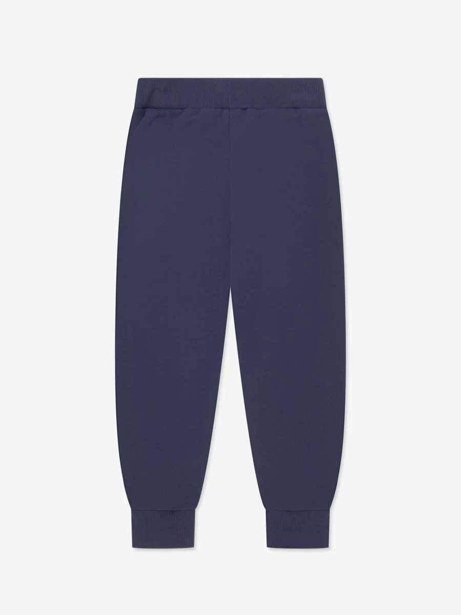 Balmain Boys Navy Logo Joggers - Premium Cotton Athletic Pants for Kids