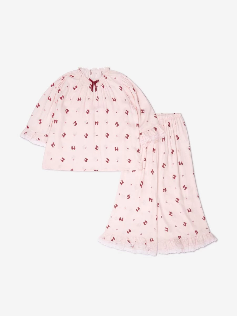 Amiki Teen Girls' Bow Print Melany Pyjamas - Cute & Comfortable Sleepwear