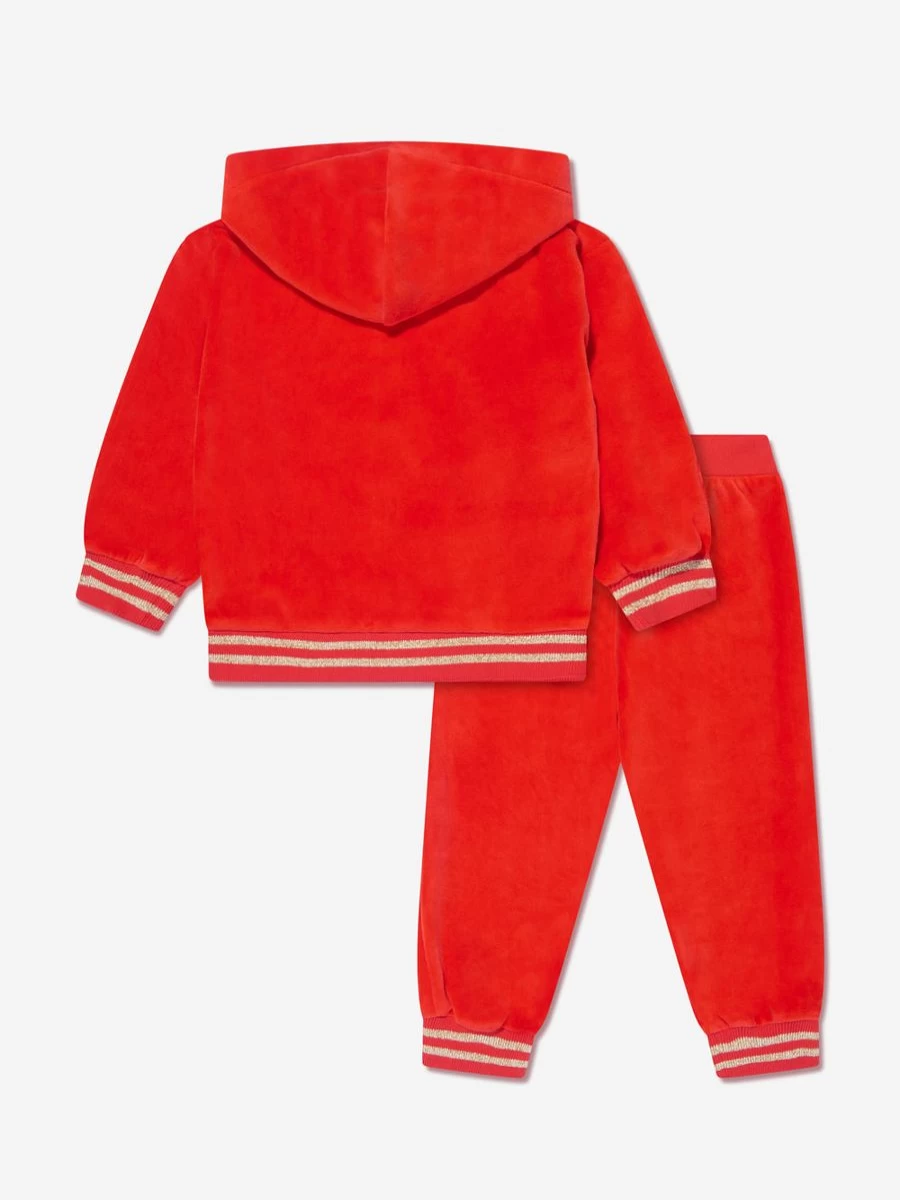 Moschino Kids Baby Girls Red Teddy Bear Tracksuit - Soft & Cozy Outfit