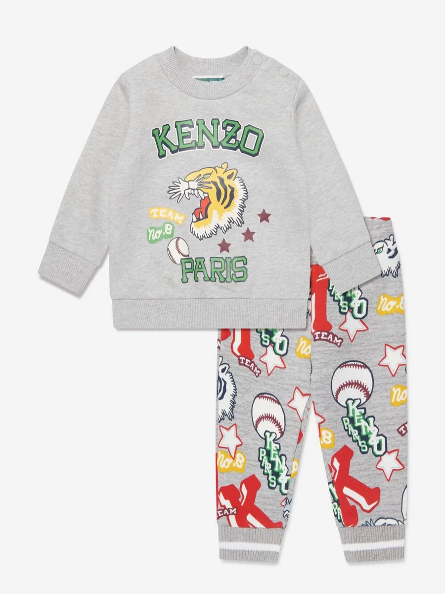 KENZO KIDS Baby Boys Grey Tracksuit - Stylish & Comfortable Outfit