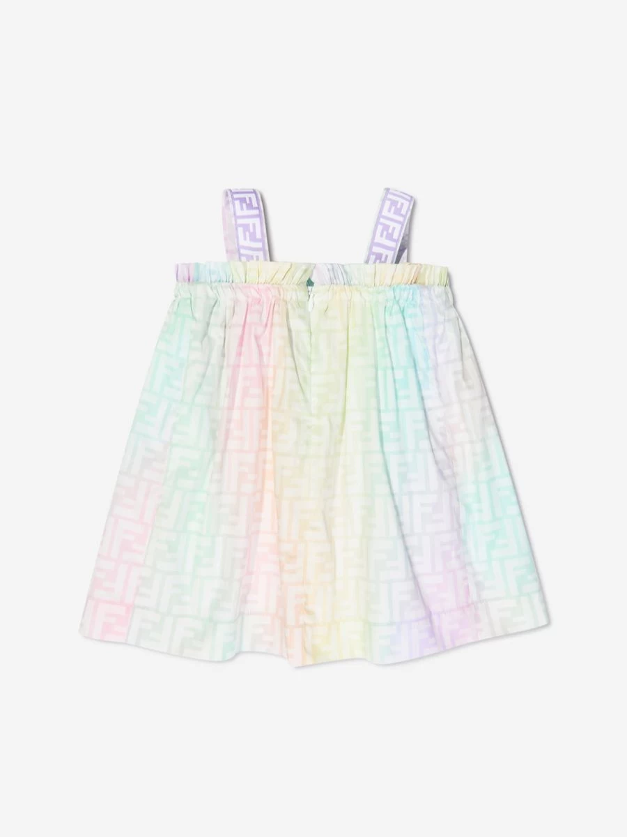 Fendi Kids Baby Girls FF Logo Multicolor Dress | Stylish Designer Outfit for Infants