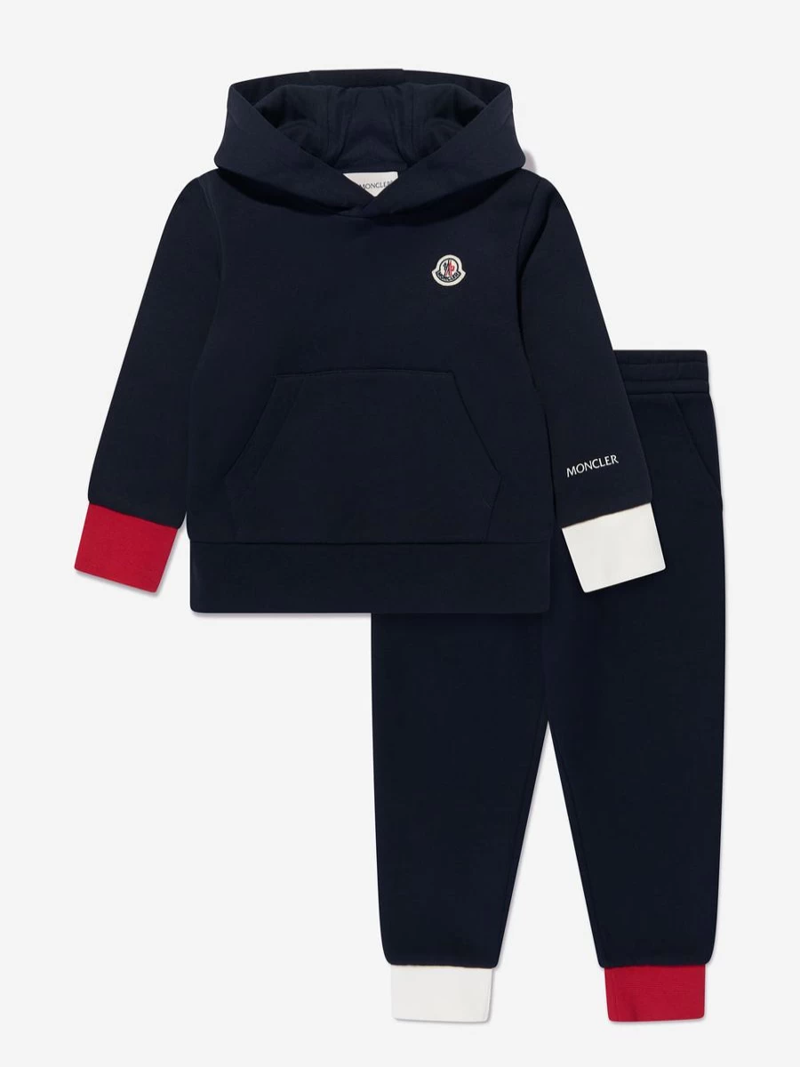 Moncler Enfant Navy Logo Tracksuit for Teen Boys - Stylish & Comfortable