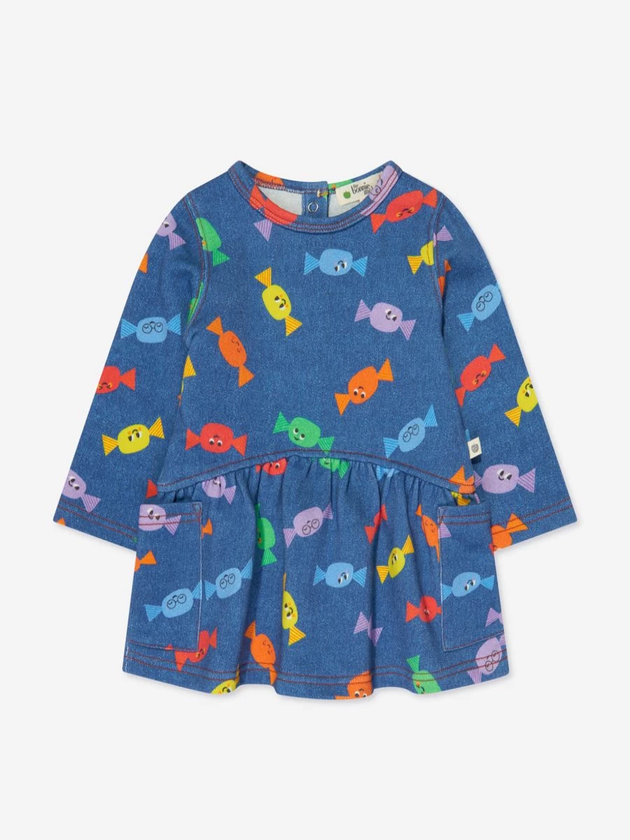 The Bonnie Mob Baby Girls' Sweetie Blue Denim Dress
