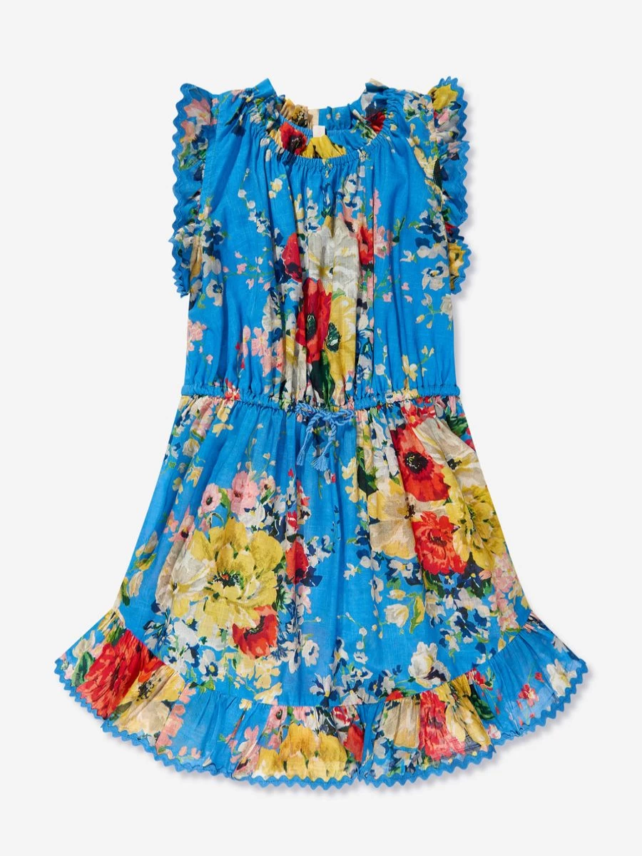 Zimmermann Teen Girls Alight Flip Dress In Blue