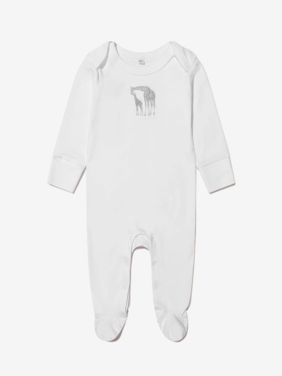 Boys Organic Cotton Giraffe Babygrow & Muslin Set by Cotton and Company