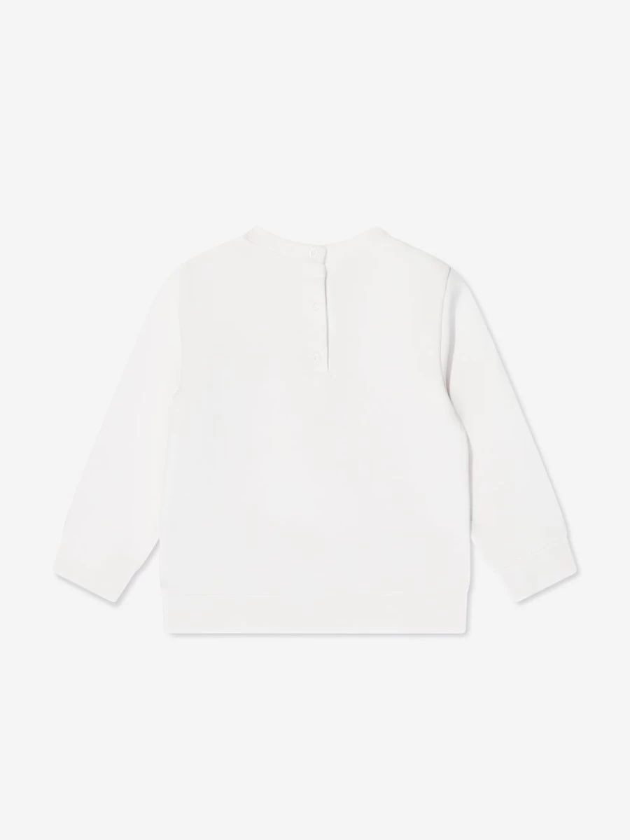 Fendi Kids Baby White Logo Sweatshirt | Stylish Infant Hoodie