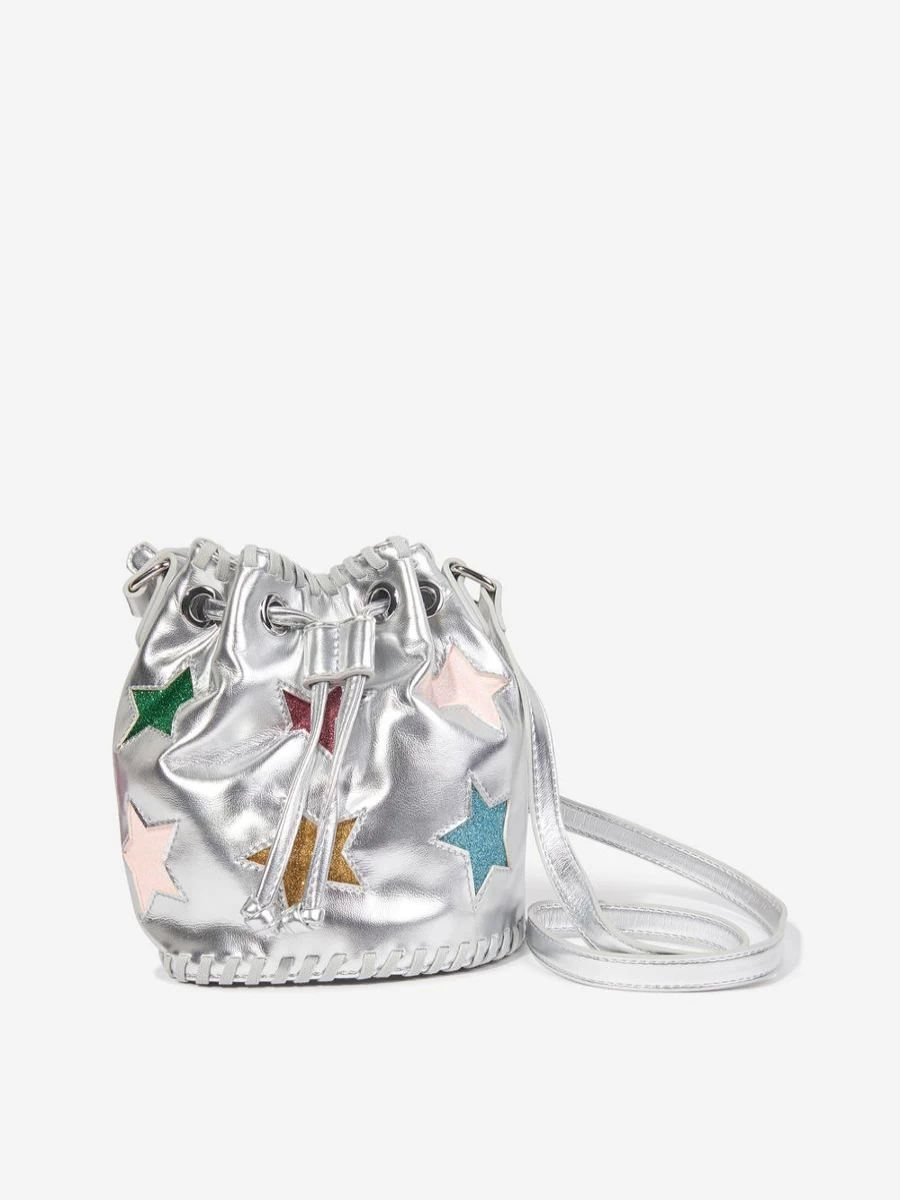 Stella McCartney Kids Girls Silver Star Bucket Bag