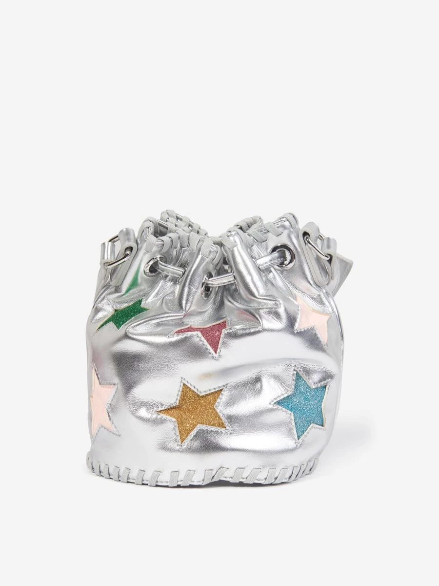 Stella McCartney Kids Girls Silver Star Bucket Bag