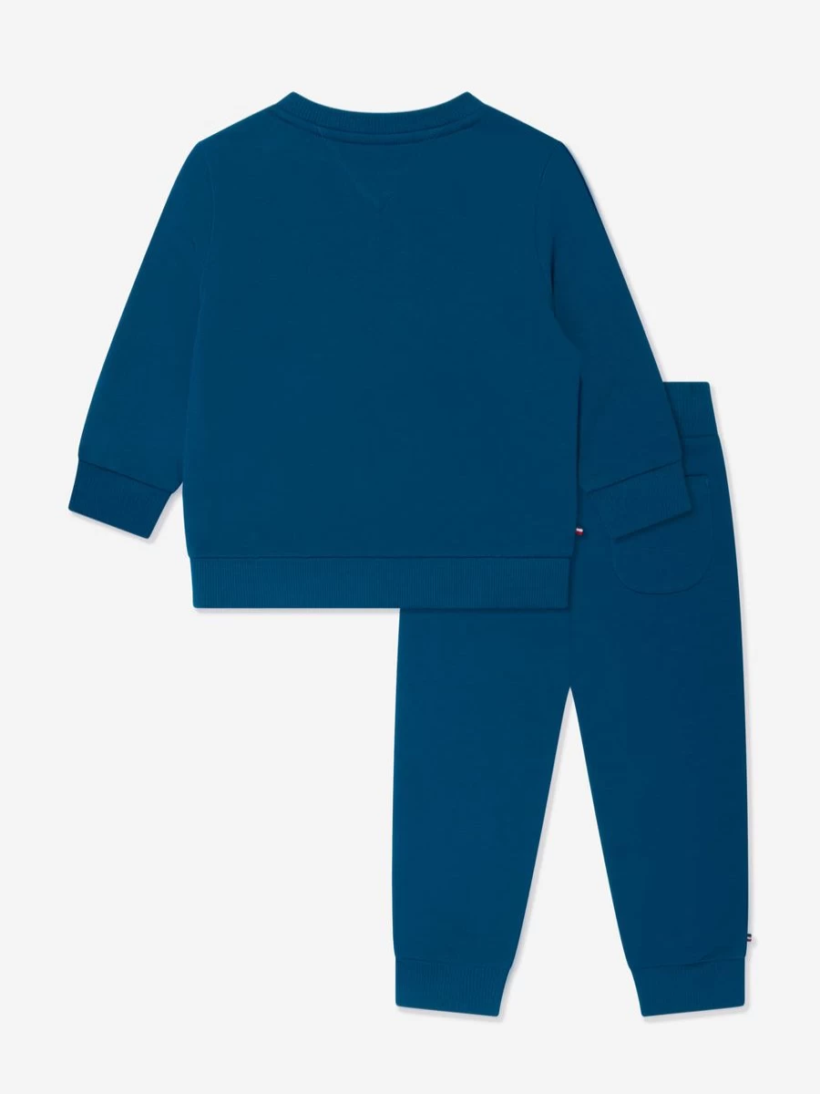 Tommy Hilfiger Girls Navy Flag Print Tracksuit for Baby