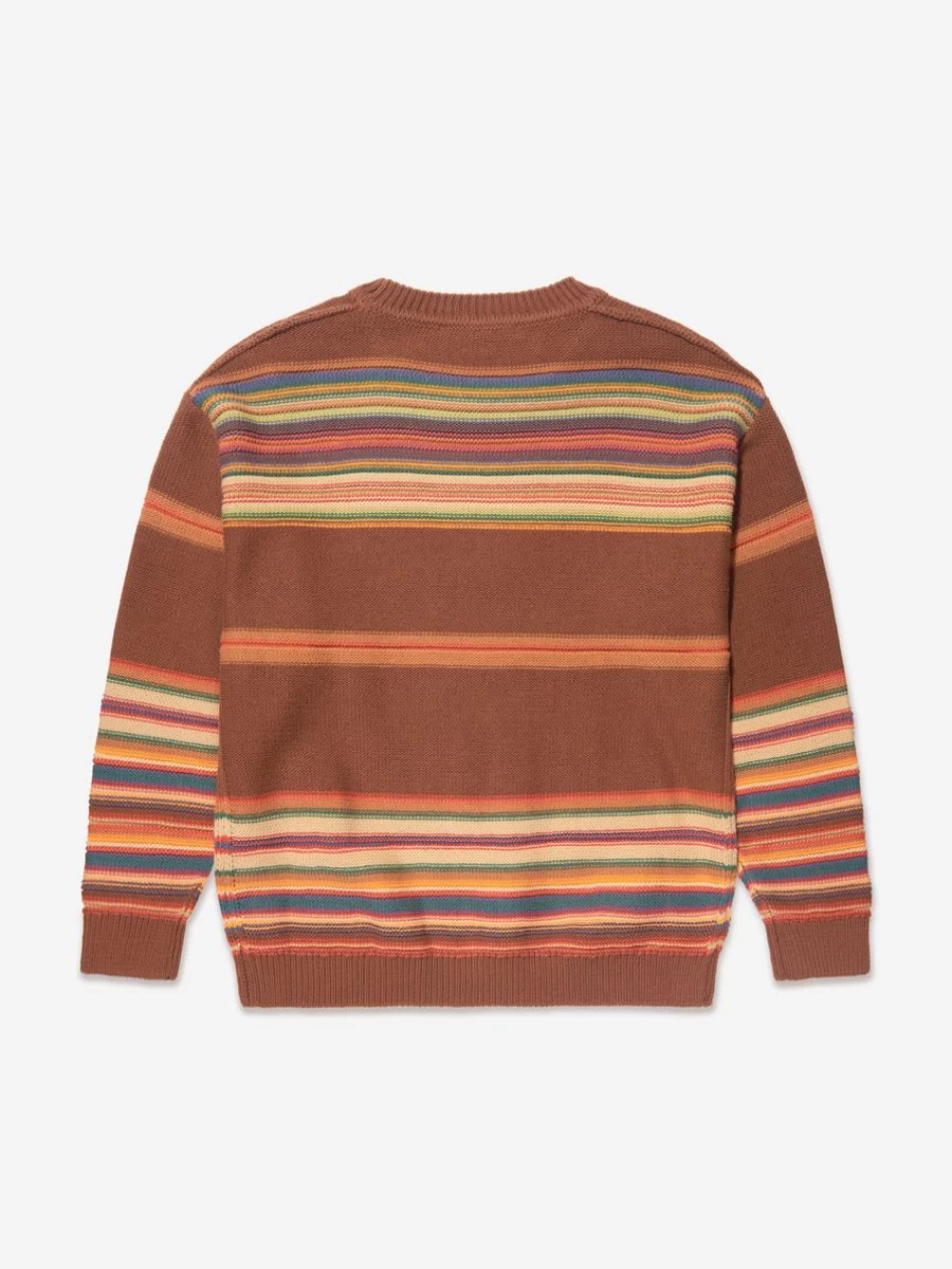 Acne Studios Girls' Brown Striped Knit Jumper for Kids